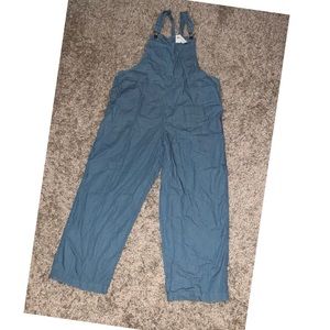 NWT Aerie Railroad Stripe Overalls Sz XL
